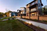 Atlas Urban Homes common green with mural to provide visual interest