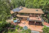 Outdoor, Trees, Shrubs, Rooftop, Grass, Walkways, Large Patio, Porch, Deck, Wood Patio, Porch, Deck, and Decking Patio, Porch, Deck Aerial  Photo 4 of 29 in Beautifully Designed Contemporary by Zur Attias