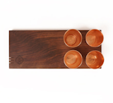 The Copper Shot Board is a part of our Supply collection where natural materials join our modern twists. Supply draws from sleek masculine pieces, earthy wood with a pop, and a focus on heritage. Focused around longevity, these pieces are meant to be passed from generation to generation.

