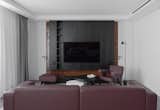 Dominant throughout the project are tiles used in 10 different sizes and colors. We chose wine and its shades as the main color in the interior. The background is achromatic white. Black is used in furniture and decor items. 
