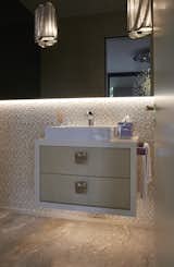 Bath Room, Wall Lighting, Drop In Sink, and Drop In Tub Guest toilet  Photo 11 of 12 in House SILENOS by Roomdresser