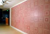 Red Square, 2007,   Masking tape,  Acrylic on wood,  96 x 192 inches, Installation View, Torrance Art Museum