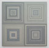 Square No. 82 & No. 83, Diptych, 2007, Masking tape, acrylic on panel, 48 x 48 inches