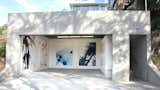 The garage is used as an artist's studio