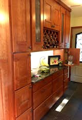 Efficiency is important in this 1004 sq. ft. home.  Appliances slide out of cabinets to keep everything neat and organized.