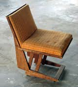 This Rudolph Schindler wooden folding chair, 1930s, is also missing. 