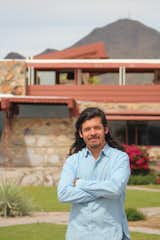 Ken Harmon Hashimoto, Spoke Art gallery curator, at Taliesin West, where Frank Lloyd Wright: Timeless will open.  Photo 1 of 7 in A New Exhibition Will Offer Amazing Frank Lloyd Wright Pop Art Starting at $50
