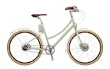 Faraday’s Cortland e-bike comes in a variety of vintage colors, including Seafoam (pictured), Coral, and Stingray blue.