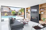 From the living room, the view of the swimming pool is uninterrupted as you can see that the entire wall disappears from view.