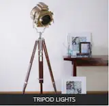 Golden Heritage offer tripod lamp with shade in London.
