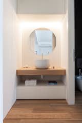 Bath Room, Wood Counter, Vessel Sink, Enclosed Shower, Medium Hardwood Floor, Ceiling Lighting, and One Piece Toilet  Photo 12 of 19 in Interior LP by Didonè Comacchio