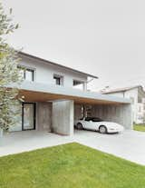 garage with corvette