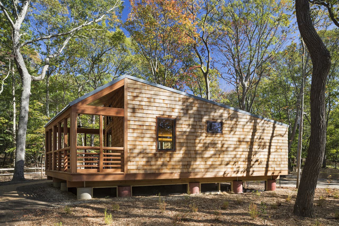 Photo 1 of 7 in A Long Island Campground Gets a Bunch of New Modern Cabins Dwell