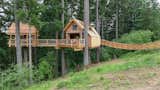 Hammock Haven consists of two structures sitting atop a large platform, along with an entrance bridge.