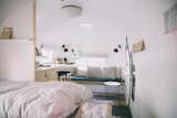 Subdued hues and organic materials make this Portland Airstream’s interior feel tranquil.