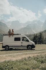 London-based couple Natalia Homolova and Roland Majer turned an old police surveillance van into their home on wheels.