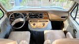 Taylor embraced her automotive design background in the cab area of the motor home, re-trimming the driver and passenger doors and other areas of the space. “I had some leftover Kvadrat/Maharam fabric from another project” she says. “That really helped to modernize and elevate that space.”