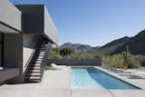 pool and steel stair