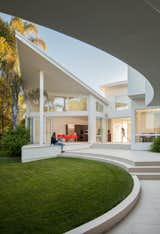 Circular back patio
