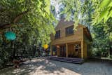 The House in the Woods is surrounded by a dense forest with winding paths leading up to it, so figure out how to transport the building materials to their final location proved to be an excellent challenge