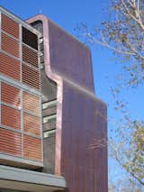 Exterior, Metal Roof Material, House Building Type, Flat RoofLine, Metal Siding Material, and Curved RoofLine Jalousie windows and copper cladding at Guest House by Miró Rivera Architects  Photo 4 of 12 in Guest House by Miró Rivera Architects