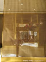The partition mesh woven by stainless steel rope & rod, decorative metal mesh dividers shown glossy under the light