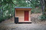 DIY modern outhouse exterior