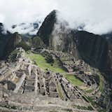 The Inca town at Machu Picchu, Peru.