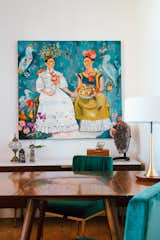 Melissa Young desert hacienda office space with Frida Kahlo painting
