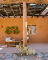 “The [exterior] house color had faded to pink by the time we bought it. We painted it a Sherwin Williams color called Jackson Tan, which melds into the colors of the desert.”