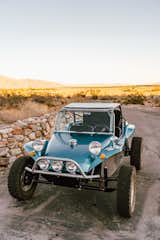 “The buggy is a 1972 VW Meyers Manx dune buggy. We bought it last year and had quite a bit of work done to it so it can handle the rugged desert terrain with ease. We added a new frame, new suspension, new tires, new wiring, and a roll cage. The engine and the body are the only original elements.”