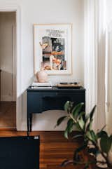 Much of her moments are centered around the record player. Situated in the dining room, she feeds her sonic palette while enjoying a meal, chatting about the day with her partner and son, or brainstorming ideas.