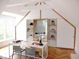 Office, Bookcase, Desk, Study Room Type, Storage, Shelves, Library Room Type, and Light Hardwood Floor View looking from office space toward guest suite  Photos from The Sercy Beaufort Loft