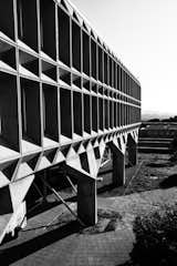 Breuer supposedly ranked this structure of prefabricated concrete panels among his favorites. Its Brutalist facade and bold geometry, suspended above the countryside near Nice, speak to the rationality and cold calculation of his client, the computing giant.