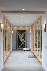 Glass breezeway and entry to house.