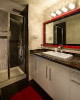 Master Bath with touch of Red