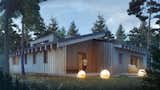 Outdoor, Hardscapes, Grass, Gardens, Front Yard, and Trees Entrance zone, from woods into wooden house  Photo 2 of 2 in Wooden house in woods by Studio GAB
