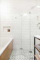 Bath Room, Ceramic Tile Floor, Open Shower, and Ceramic Tile Wall  Photo 8 of 21 in Apartment at Wilda by Mili Młodzi Ludzie 
