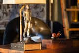 Desk Lamp:

Fuller Brush Man by Garret & Garage
Brass, walnut, leather, rawhide lampshade
