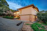 Bold cinder-block and wood exterior