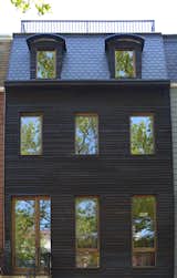 Exterior front facade using reclaimed pine and the Sho Shugi Ban