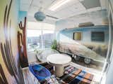 Airstream RV room for meetings designed with inspiration from the company's founder, Joel Holland