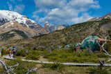 Outdoor, Shrubs, Slope, Field, Woodland, Boulders, Trees, and Walkways  Outdoor Boulders Trees Walkways Shrubs Slope Photos from Soak Up the Magic of Patagonia at This Eco-Friendly Geodesic Dome Retreat