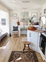 A peek inside the RV after the revamp. The couple spent three weeks renovating the space and did most of the work themselves. "My husband had worked in construction a little so he had a general background of basic things and we just figure out how to do things if we don't know how," explains Ashley.