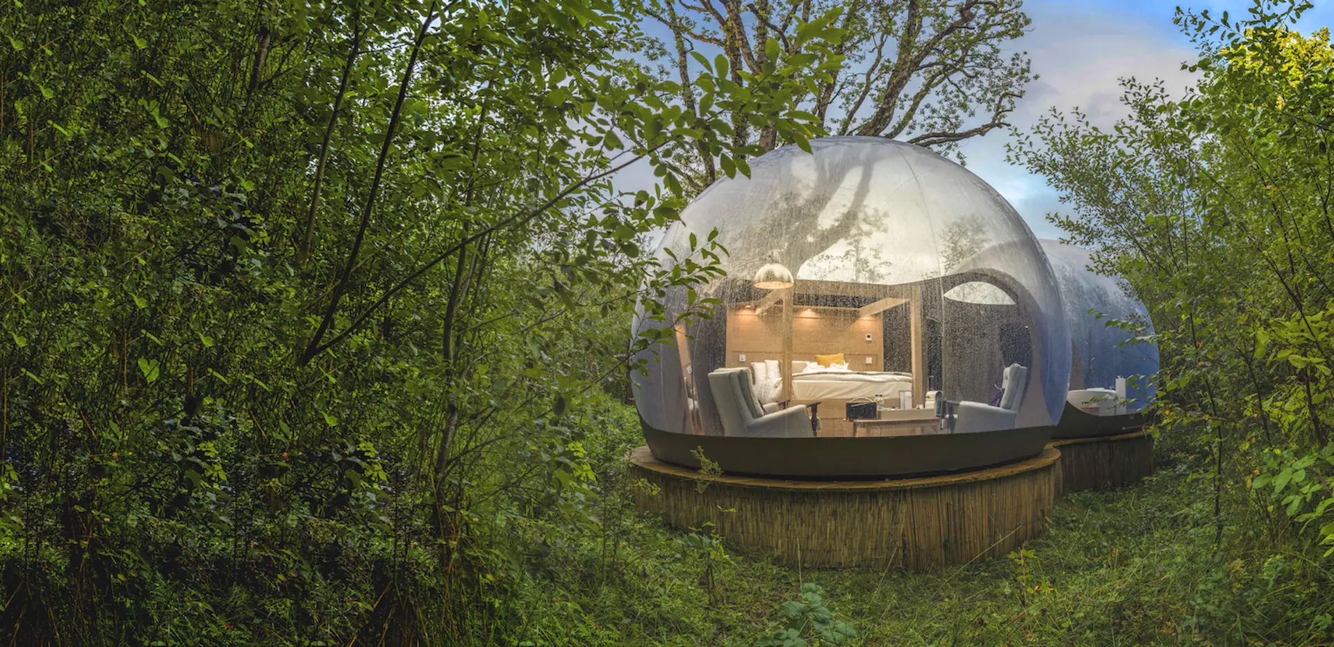 The bubble domes are a popular choice for a romantic getaway.
