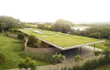 Exterior, Green Roof Material, House Building Type, Flat RoofLine, and Concrete Siding Material  Photo 15 of 16 in An Expansive Grass Roof Tops This Modern Brazilian Home