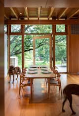 The predominately timber palette carries over into the Quantum custom-made, triple-glazed windows, which have been framed with unfinished, reclaimed Redwood on the exterior and Douglas Fir, finished in clear lacquer, on the interior. 