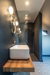 Domus tiles line the bathroom floor.