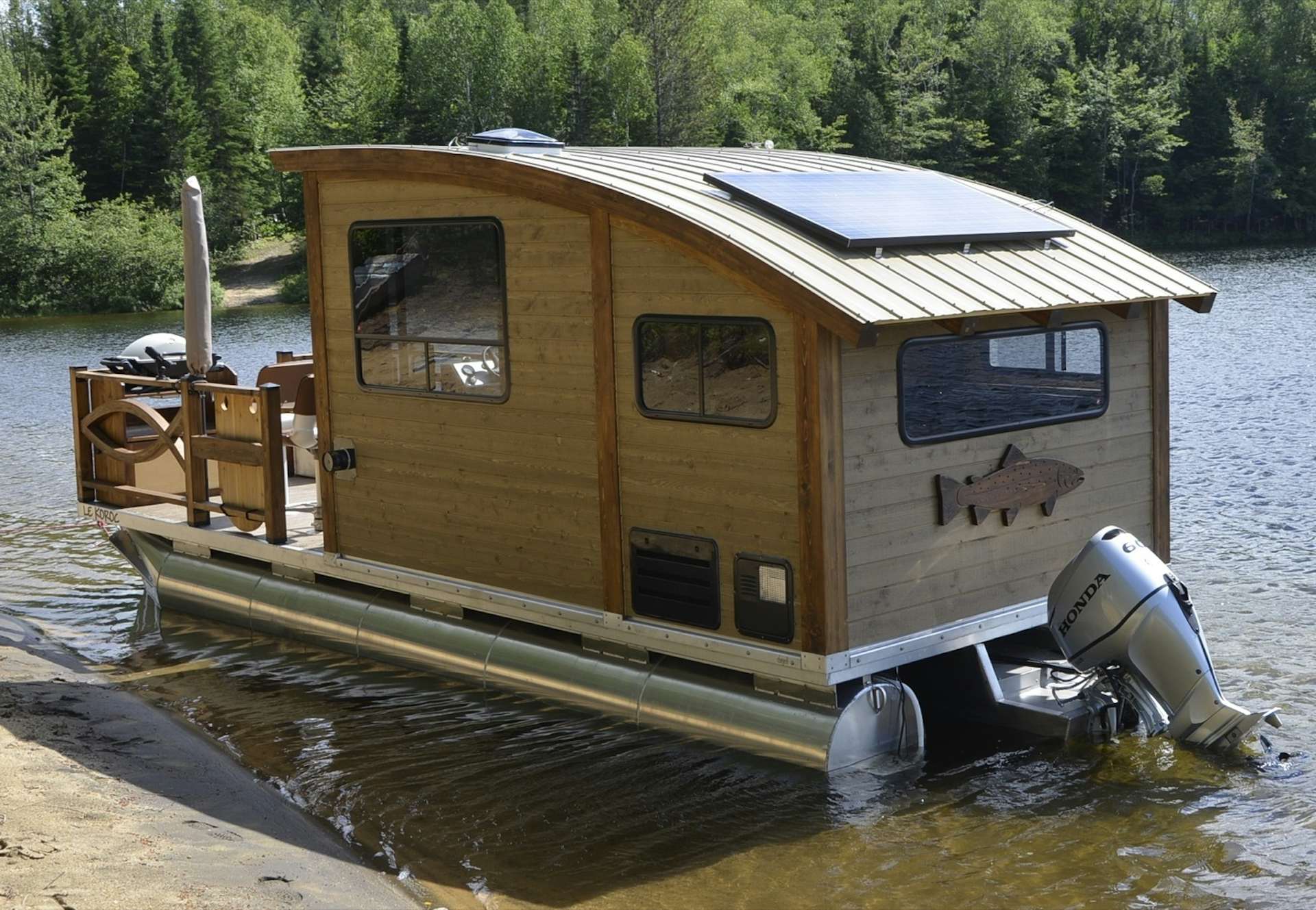 Photo 2 of 15 in Kick Back in This Tiny, SolarPowered Houseboat For