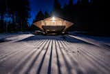 The renovated chalet is clad entirely in untreated larch (including the roof and deck).